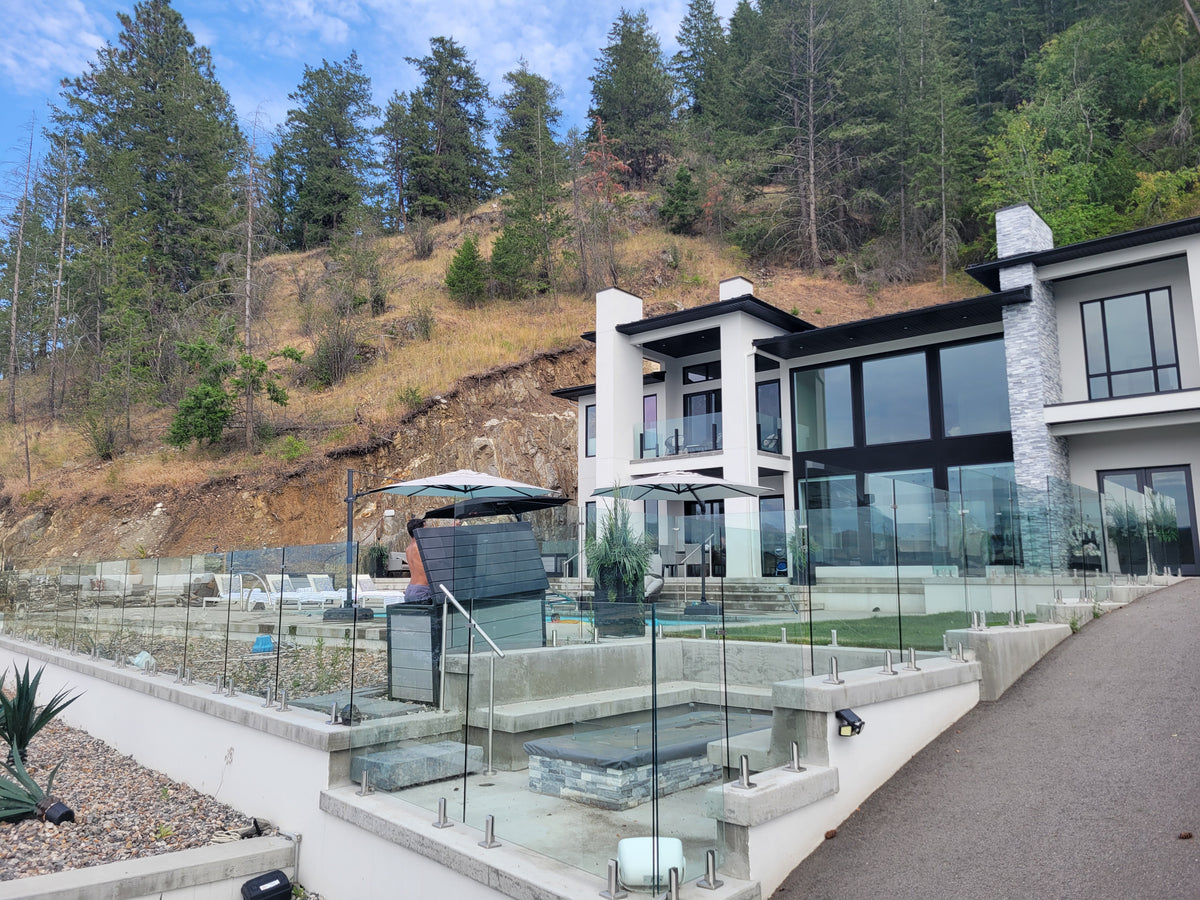 24 ft Complete DIY Frameless Glass Railing Kit