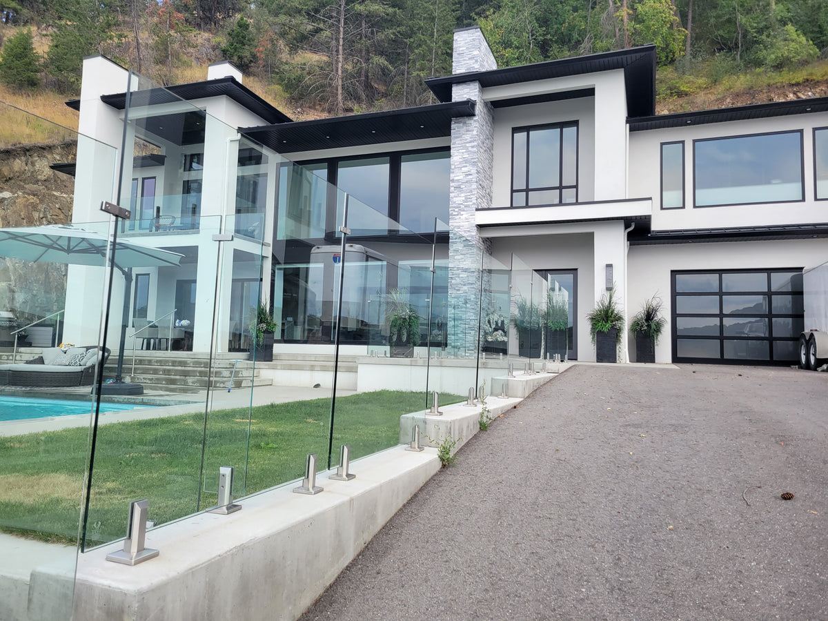 8 ft Complete DIY Frameless Glass Railing Kit