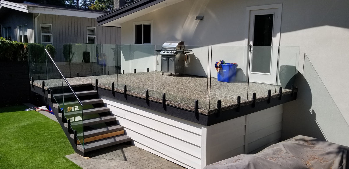 16 ft Complete DIY Frameless Glass Railing Kit