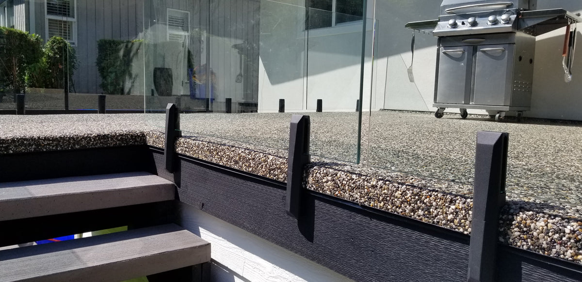 16 ft Complete DIY Frameless Glass Railing Kit
