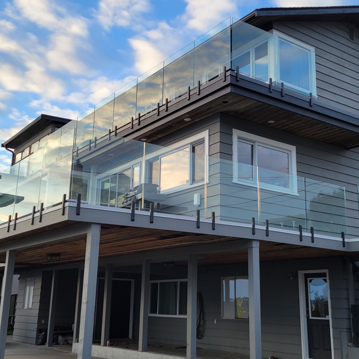 28 ft Complete DIY Frameless Glass Railing Kit