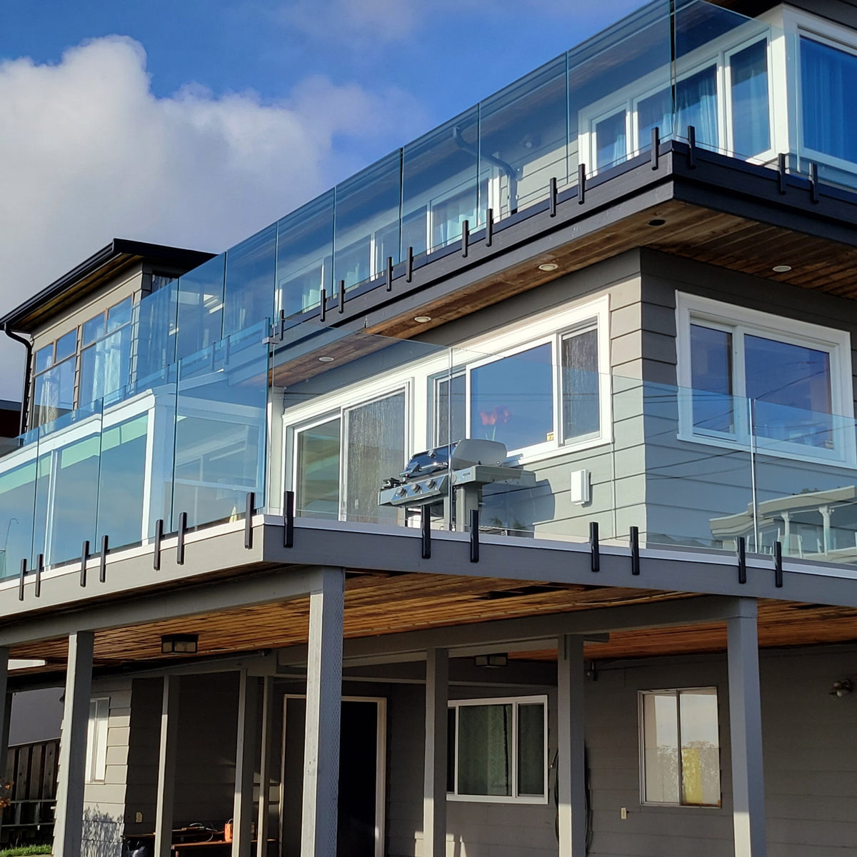 50" High Laminated Glass Panels 12mm