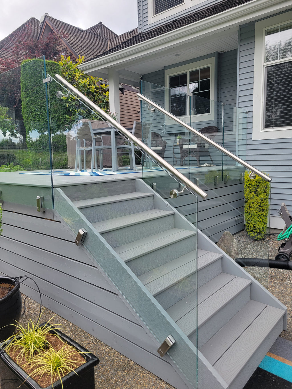 16 ft Complete DIY Frameless Glass Railing Kit